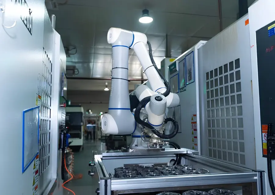 Dobot collaborative robot tending CNC machines