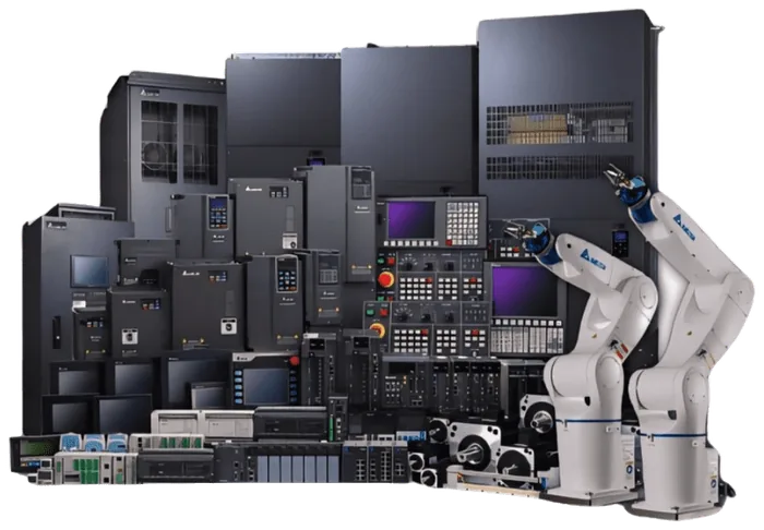 Delta drives, PLCs, HMIs, CNC controllers, servo motors and SCARA robots