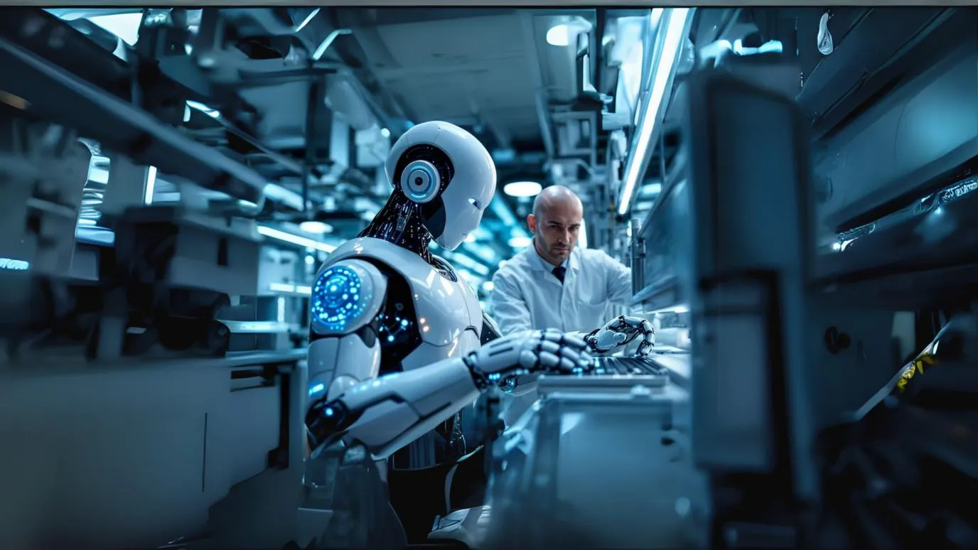 Industrial Automation: Find the Right Solution for You 7 An industrial automation system featuring robotic arms