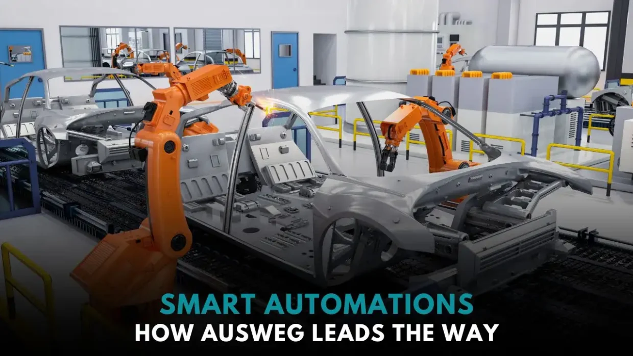 Smart Automation: How Ausweg Info Control Leads the Way 6 Robotic arm and digital interface representing smart automation by Ausweg Info Control