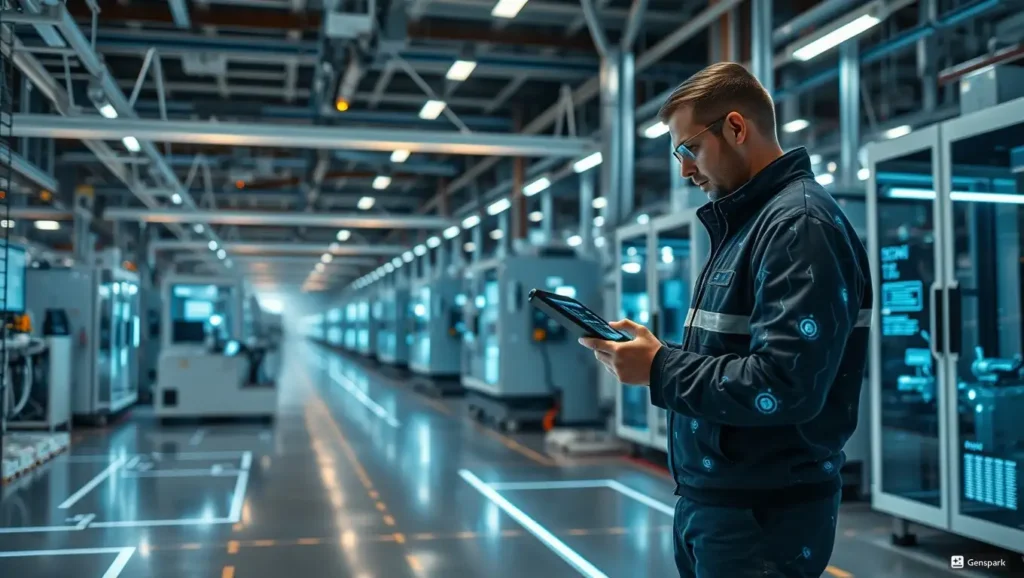 IIoT Solutions: Simple Guide to Smart Factory Technology 2 Smart factory with IIoT sensors and real-time monitoring